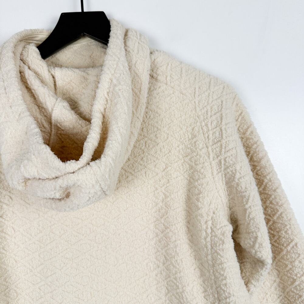 Patagonia Women's Diamond Capra Hoody Pullover Fleece Cream - M - Picture 8 of 10
